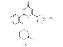 2-{2-[(4-methyl-3-oxopiperazin-1-yl)methyl]phenyl}-6-(2-methyl-1,3-thiazol-4-yl)pyrimidin-4(3H)-one