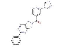 2-phenyl-6-[2-(4H-1,2,4-triazol-4-yl)isonicotinoyl]-6,7-dihydro-5H-pyrrolo[3,4-d]pyrimidine
