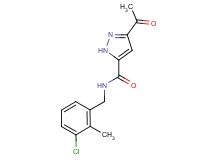 3-acetyl-N-(3-chloro-2-methylbenzyl)-1H-pyrazole-5-carboxamide