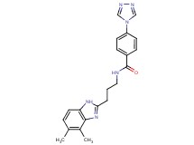 N-[3-(4,5-dimethyl-1H-benzimidazol-2-yl)propyl]-4-(4H-1,2,4-triazol-4-yl)benzamide