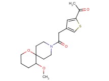 1-{4-[2-(5-methoxy-1-oxa-9-azaspiro[5.5]undec-9-yl)-2-oxoethyl]-2-thienyl}ethanone