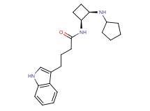 N-[(1S*,2R*)-2-(cyclopentylamino)cyclobutyl]-4-(1H-indol-3-yl)butanamide