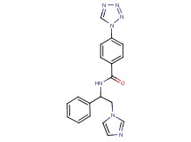 N-[2-(1H-imidazol-1-yl)-1-phenylethyl]-4-(1H-tetrazol-1-yl)benzamide