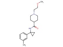 1-(2-methoxyethyl)-N-[1-(3-methylphenyl)cyclopropyl]piperidine-4-carboxamide
