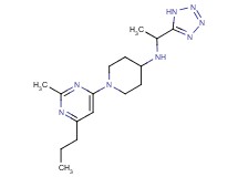 1-(2-methyl-6-propylpyrimidin-4-yl)-N-[1-(1H-tetrazol-5-yl)ethyl]piperidin-4-amine