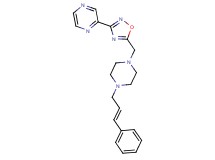 2-[5-({4-[(2E)-3-phenyl-2-propen-1-yl]-1-piperazinyl}methyl)-1,2,4-oxadiazol-3-yl]pyrazine