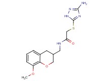 2-[(3-amino-1H-1,2,4-triazol-5-yl)thio]-N-[(8-methoxy-3,4-dihydro-2H-chromen-3-yl)methyl]acetamide