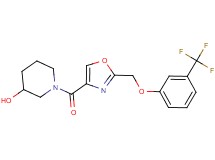 1-[(2-{[3-(trifluoromethyl)phenoxy]methyl}-1,3-oxazol-4-yl)carbonyl]-3-piperidinol