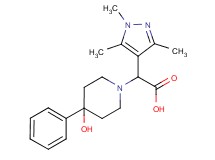 (4-hydroxy-4-phenylpiperidin-1-yl)(1,3,5-trimethyl-1H-pyrazol-4-yl)acetic acid