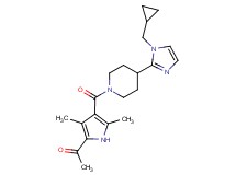 1-[4-({4-[1-(cyclopropylmethyl)-1H-imidazol-2-yl]-1-piperidinyl}carbonyl)-3,5-dimethyl-1H-pyrrol-2-yl]ethanone