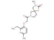 7-{[(2-ethyl-6-methyl-3-pyridinyl)oxy]acetyl}-3-methyl-1-oxa-3,7-diazaspiro[4.4]nonan-2-one
