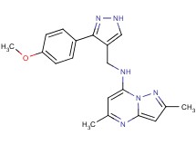 N-{[3-(4-methoxyphenyl)-1H-pyrazol-4-yl]methyl}-2,5-dimethylpyrazolo[1,5-a]pyrimidin-7-amine