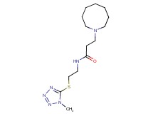 3-azocan-1-yl-N-{2-[(1-methyl-1H-tetrazol-5-yl)thio]ethyl}propanamide