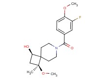 (1R*,3S*)-7-(3-fluoro-4-methoxybenzoyl)-3-methoxy-3-methyl-7-azaspiro[3.5]nonan-1-ol