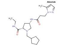 (4S)-1-(cyclopentylmethyl)-N-ethyl-4-{[3-(5-methyl-1H-pyrazol-1-yl)propanoyl]amino}-L-prolinamide