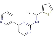 4-(3-pyridinyl)-N-[1-(2-thienyl)ethyl]-2-pyrimidinamine