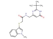 N-[(2-tert-butyl-6-oxo-1,6-dihydropyrimidin-4-yl)methyl]-2-[(1-methyl-1H-indol-3-yl)thio]acetamide