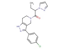3-(4-chlorophenyl)-5-[2-(1H-pyrazol-1-yl)butanoyl]-4,5,6,7-tetrahydro-1H-pyrazolo[4,3-c]pyridine