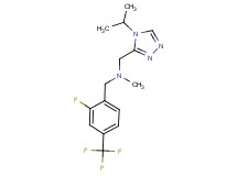 1-[2-fluoro-4-(trifluoromethyl)phenyl]-N-[(4-isopropyl-4H-1,2,4-triazol-3-yl)methyl]-N-methylmethanamine