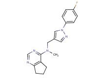 N-{[1-(4-fluorophenyl)-1H-pyrazol-4-yl]methyl}-N-methyl-6,7-dihydro-5H-cyclopenta[d]pyrimidin-4-amine