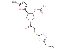 N-[(3S*,4R*)-1-{[(3-ethyl-1H-1,2,4-triazol-5-yl)thio]acetyl}-4-(5-methyl-2-furyl)-3-pyrrolidinyl]acetamide