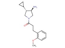 (3R*,4S*)-4-cyclopropyl-1-[3-(2-methoxyphenyl)propanoyl]-3-pyrrolidinamine