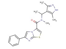 N-[1-(3,5-dimethyl-1H-pyrazol-4-yl)ethyl]-N-methyl-6-phenylimidazo[2,1-b][1,3]thiazole-3-carboxamide