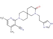 2-{2-[2-(1H-imidazol-4-yl)ethyl]-3-oxo-2,9-diazaspiro[5.5]undec-9-yl}-4,6-dimethylnicotinonitrile