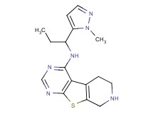 N-[1-(1-methyl-1H-pyrazol-5-yl)propyl]-5,6,7,8-tetrahydropyrido[4',3':4,5]thieno[2,3-d]pyrimidin-4-amine dihydrochloride