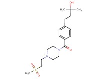 2-methyl-4-[4-({4-[2-(methylsulfonyl)ethyl]-1-piperazinyl}carbonyl)phenyl]-2-butanol
