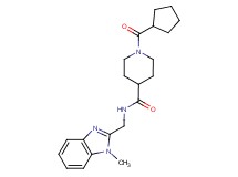 1-(cyclopentylcarbonyl)-N-[(1-methyl-1H-benzimidazol-2-yl)methyl]-4-piperidinecarboxamide