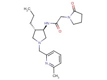 N-{rel-(3R,4S)-1-[(6-methyl-2-pyridinyl)methyl]-4-propyl-3-pyrrolidinyl}-2-(2-oxo-1-pyrrolidinyl)acetamide hydrochloride