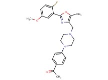 1-[4-(4-{[2-(2-fluoro-5-methoxyphenyl)-5-methyl-1,3-oxazol-4-yl]methyl}-1-piperazinyl)phenyl]ethanone