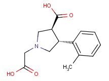 (3S*,4R*)-1-(carboxymethyl)-4-(2-methylphenyl)pyrrolidine-3-carboxylic acid