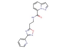 N-[2-(3-pyridin-2-yl-1,2,4-oxadiazol-5-yl)ethyl]pyrazolo[1,5-a]pyridine-7-carboxamide