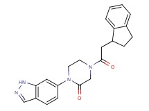 4-(2,3-dihydro-1H-inden-1-ylacetyl)-1-(1H-indazol-6-yl)-2-piperazinone