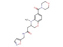 N-(isoxazol-5-ylmethyl)-2-[4-methyl-6-(morpholin-4-ylcarbonyl)-3,4-dihydro-2H-1,4-benzoxazin-3-yl]acetamide