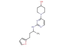 1-(2-{[3-(2-furyl)-1-methylpropyl]amino}pyrimidin-4-yl)piperidin-4-ol