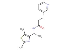 N-[1-(2,5-dimethyl-1,3-thiazol-4-yl)ethyl]-3-(3-pyridinyl)propanamide bis(trifluoroacetate)