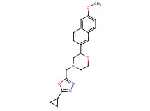 4-[(5-cyclopropyl-1,3,4-oxadiazol-2-yl)methyl]-2-(6-methoxy-2-naphthyl)morpholine