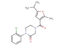 1-(2-chlorophenyl)-4-(5-isopropyl-2-methyl-3-furoyl)-2-piperazinone