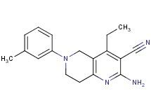 2-amino-4-ethyl-6-(3-methylphenyl)-5,6,7,8-tetrahydro-1,6-naphthyridine-3-carbonitrile