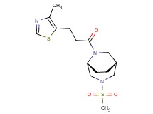 (1R*,5R*)-3-(methylsulfonyl)-6-[3-(4-methyl-1,3-thiazol-5-yl)propanoyl]-3,6-diazabicyclo[3.2.2]nonane