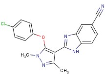 2-[5-(4-chlorophenoxy)-1,3-dimethyl-1H-pyrazol-4-yl]-1H-benzimidazole-5-carbonitrile
