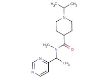1-isopropyl-N-methyl-N-(1-pyrimidin-4-ylethyl)piperidine-4-carboxamide