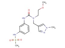 N-{3-[({(2-methoxyethyl)[(1-methyl-1H-pyrazol-4-yl)methyl]amino}carbonyl)amino]phenyl}methanesulfonamide