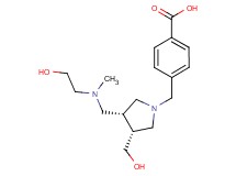 4-{[(3R*,4R*)-3-{[(2-hydroxyethyl)(methyl)amino]methyl}-4-(hydroxymethyl)pyrrolidin-1-yl]methyl}benzoic acid