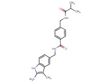 N-[(2,3-dimethyl-1H-indol-5-yl)methyl]-4-[(isobutyrylamino)methyl]benzamide