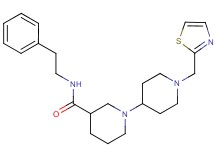 N-(2-phenylethyl)-1'-(1,3-thiazol-2-ylmethyl)-1,4'-bipiperidine-3-carboxamide
