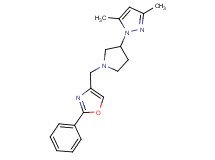 4-{[3-(3,5-dimethyl-1H-pyrazol-1-yl)pyrrolidin-1-yl]methyl}-2-phenyl-1,3-oxazole